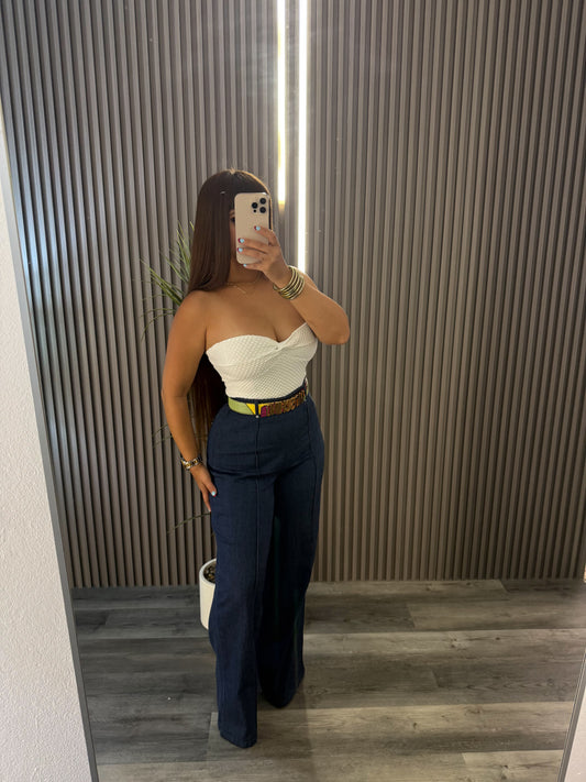 Denim Wide Leg Pant