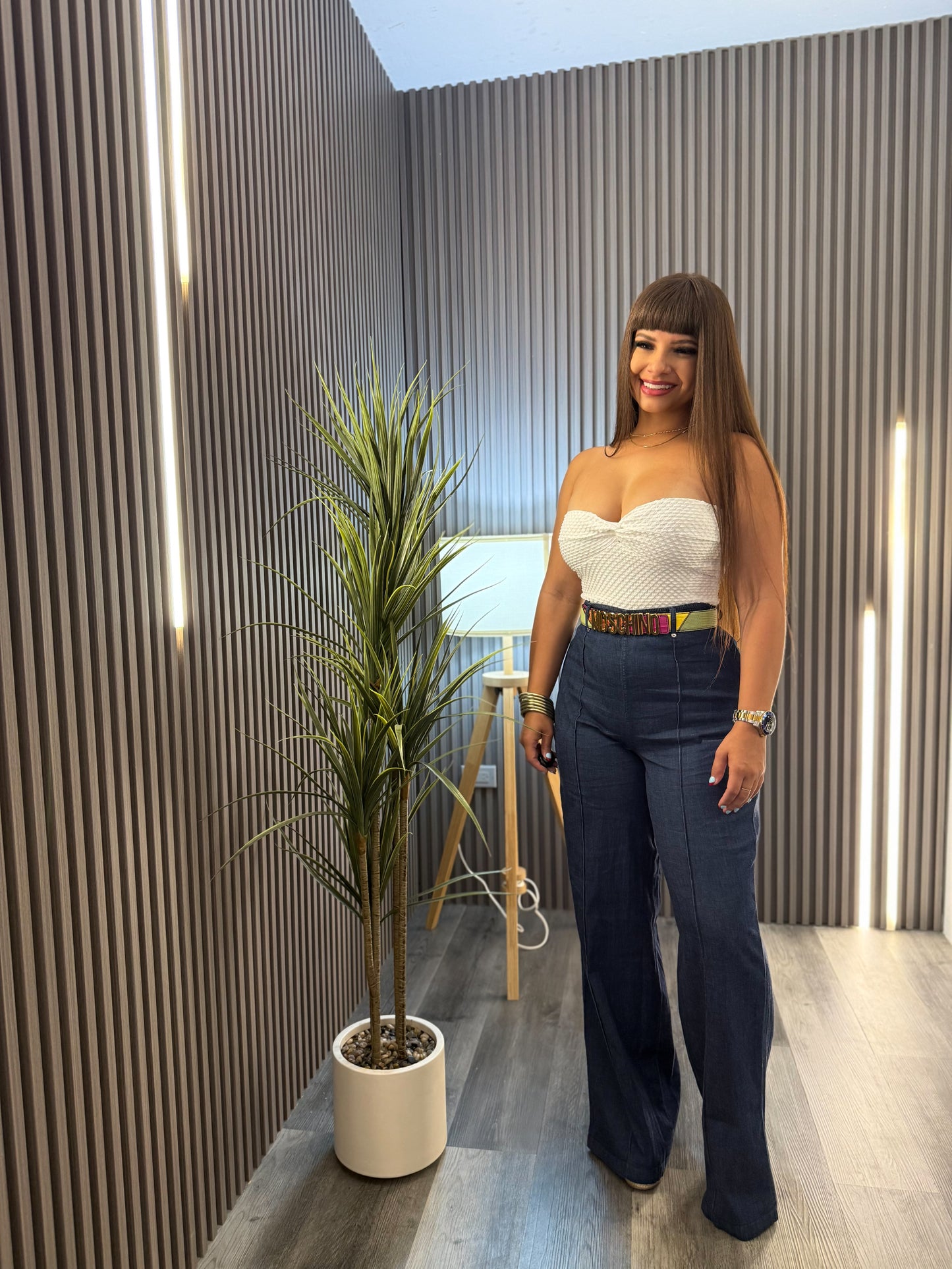 Denim Wide Leg Pant