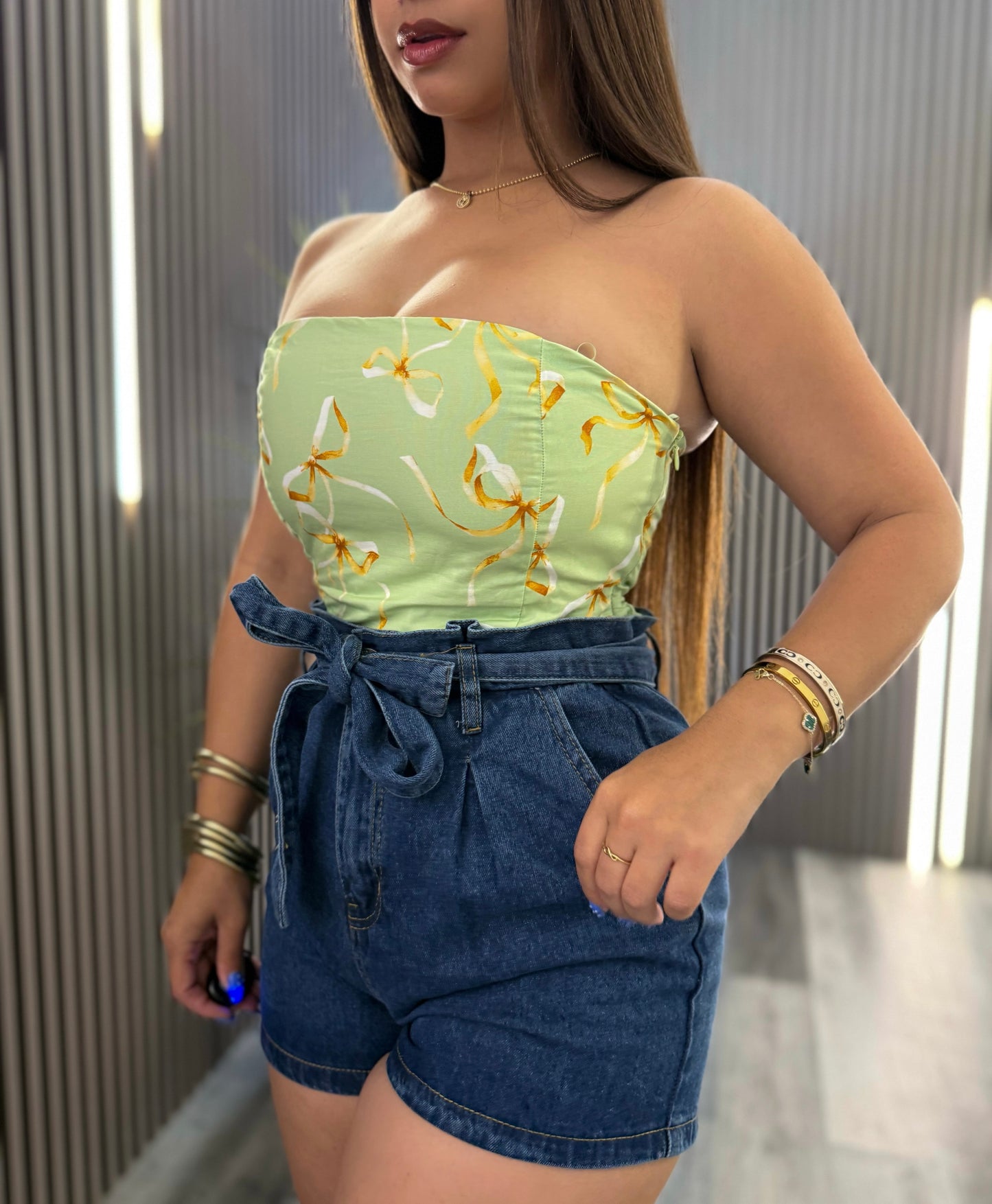 Daisy Denim Short