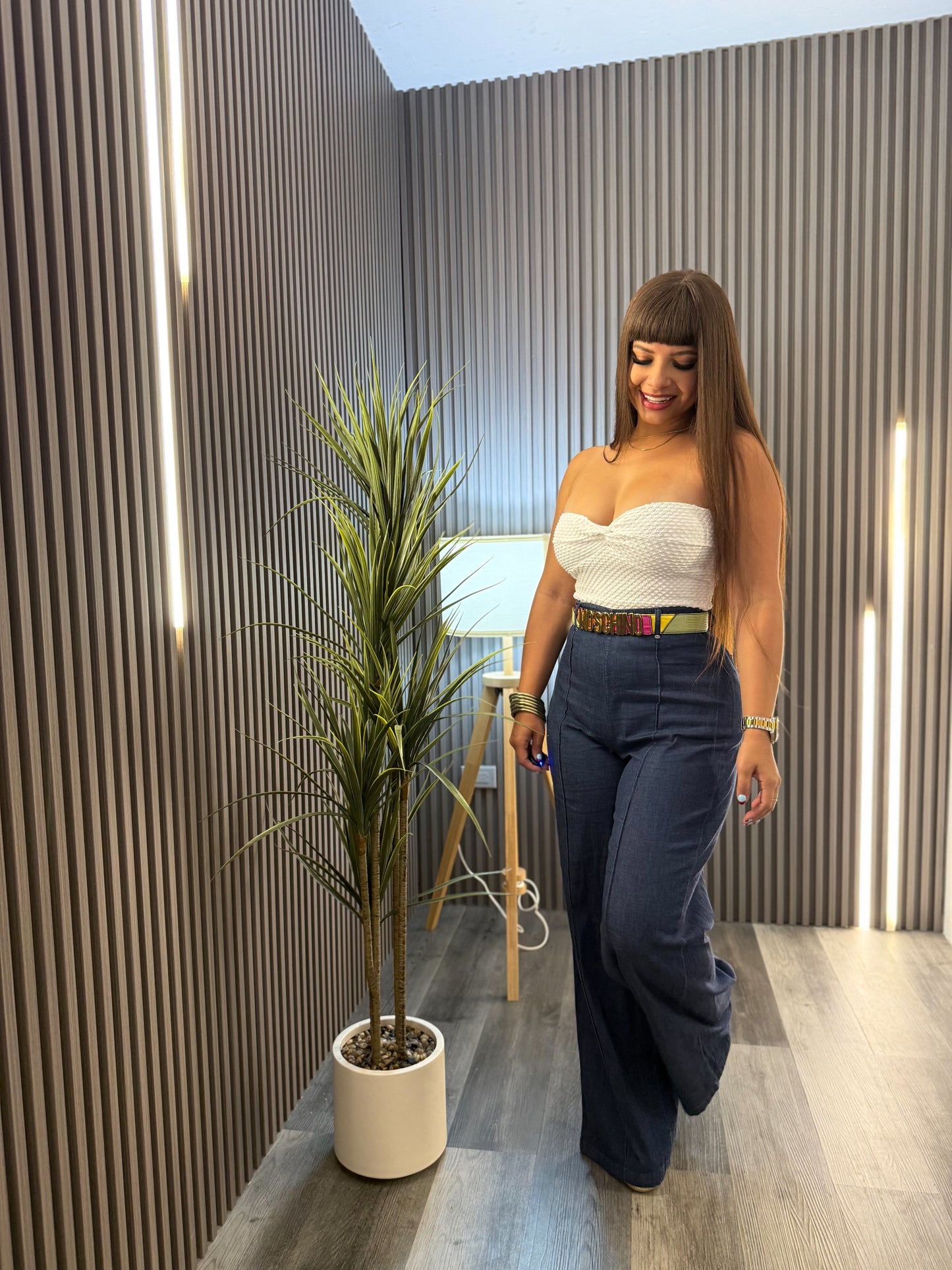 Denim Wide Leg Pant