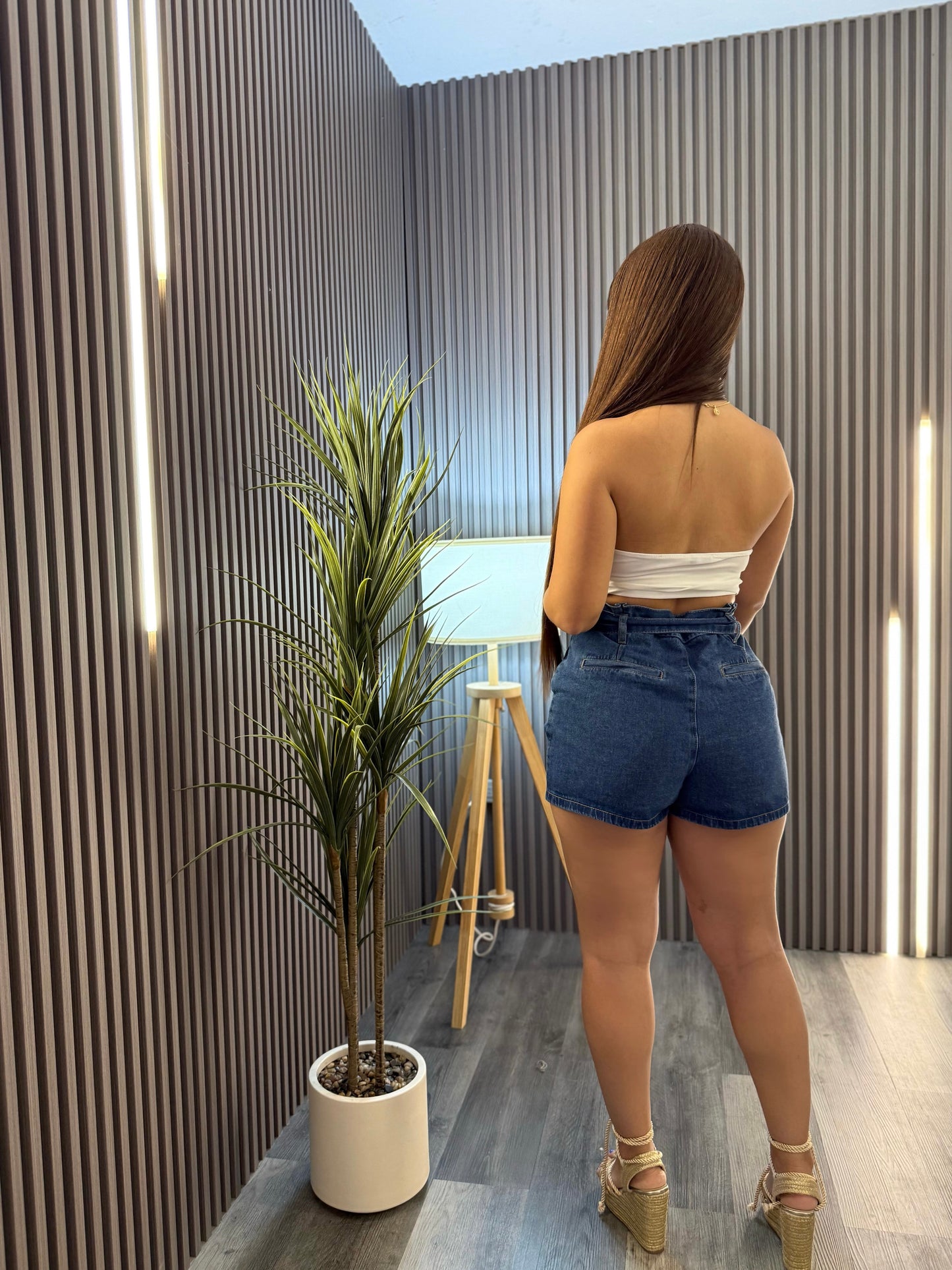 Daisy Denim Short
