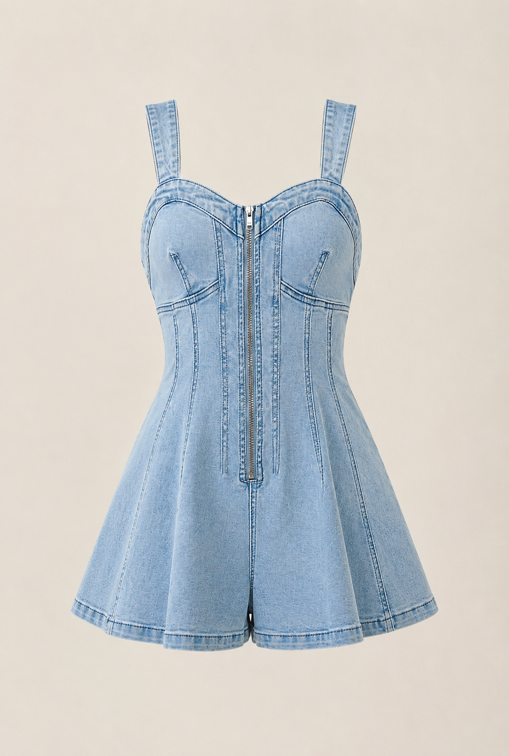 Denim Corset Romper