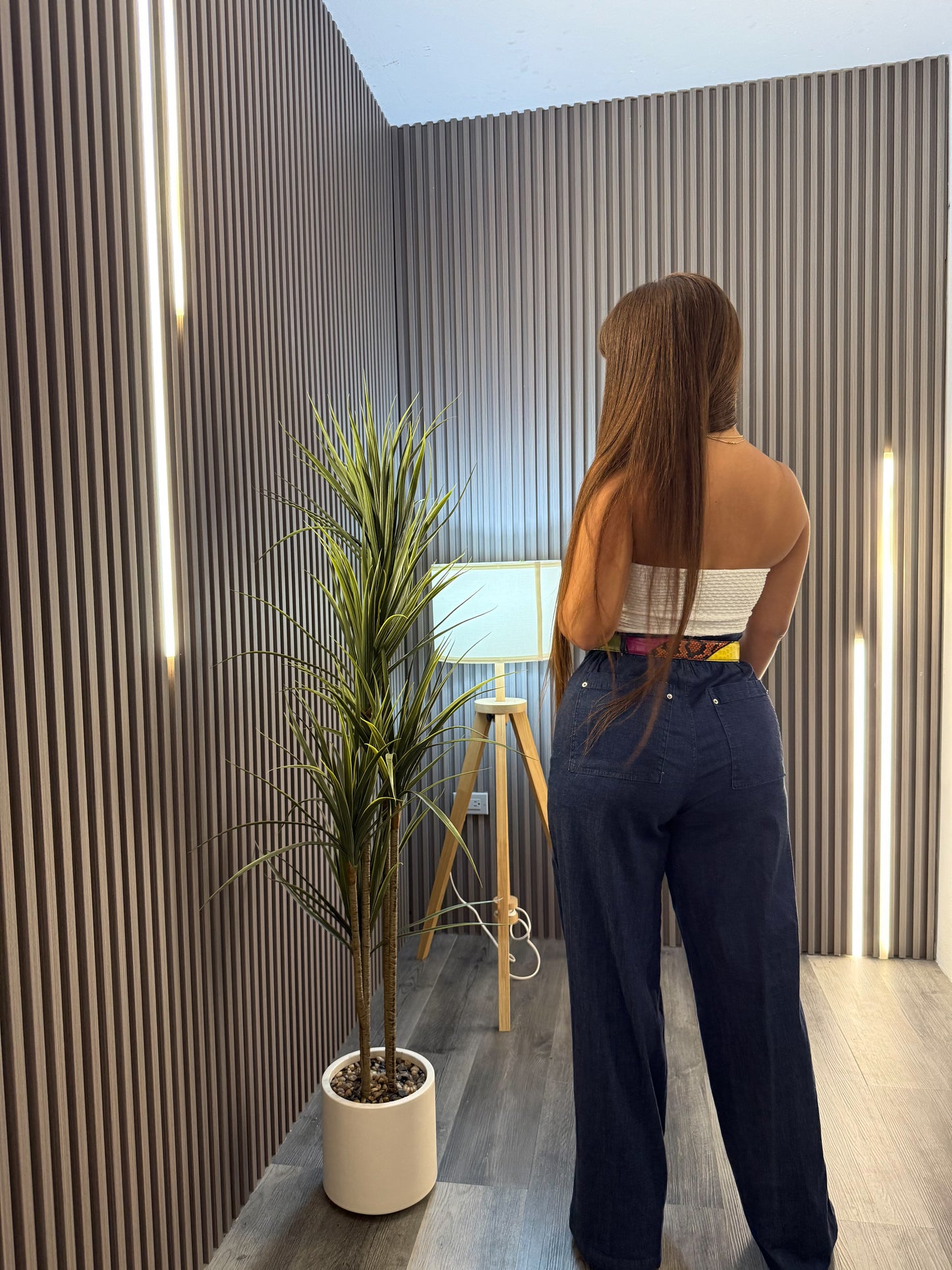 Denim Wide Leg Pant