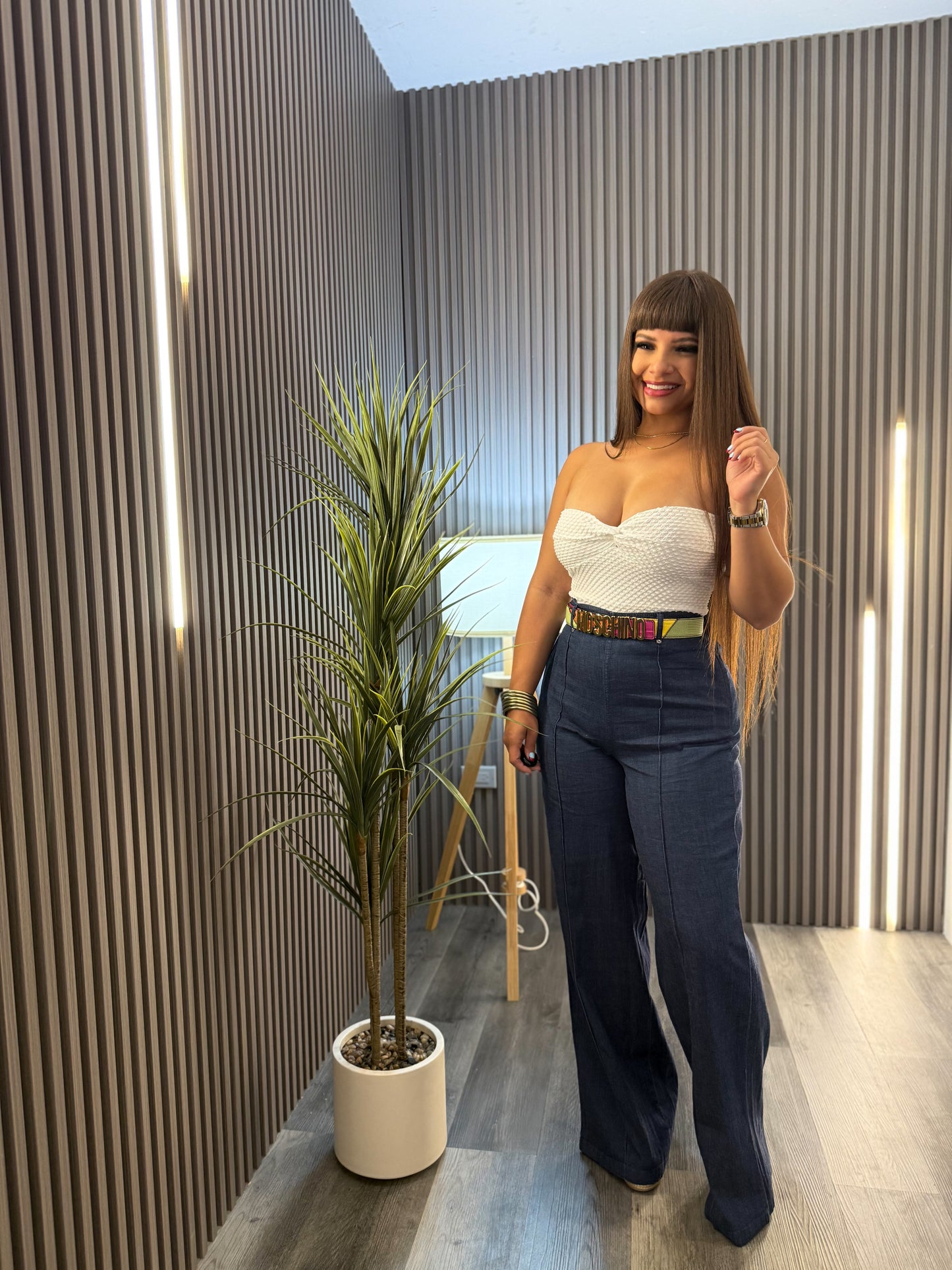 Denim Wide Leg Pant