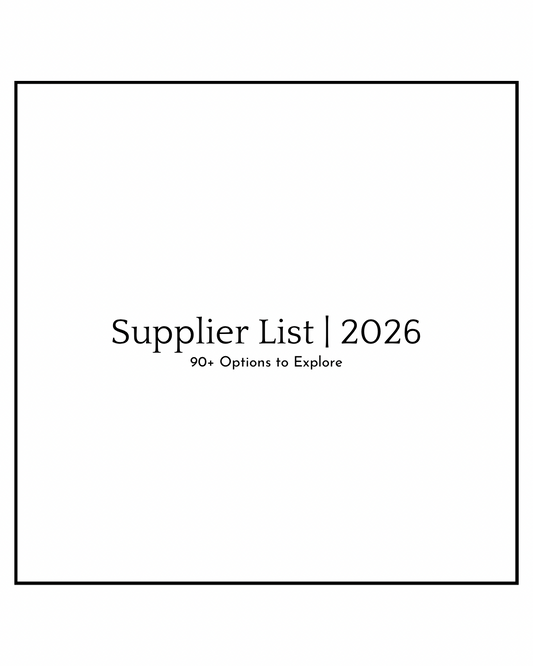 Supplier List | 2026